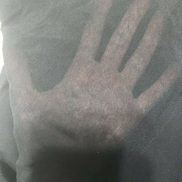 wilt womens solid black Crew Neck sheer tank top blouse xs - Picture 4 of 5